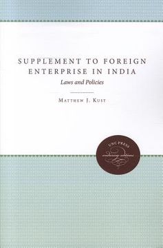 portada supplement to foreign enterprise in india: laws and policies (en Inglés)