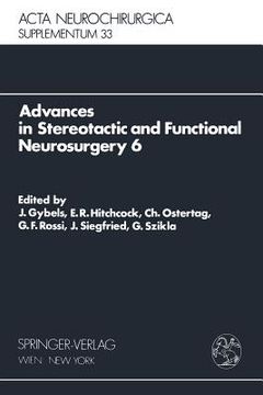 portada advances in stereotactic and functional neurosurgery 33: proceedings of the 6th meeting of the european society for stereotactic and functional neuros