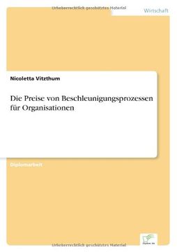 portada Die Preise von Beschleunigungsprozessen für Organisationen (German Edition)