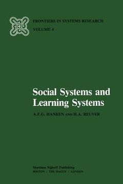 portada Social Systems and Learning Systems (in English)