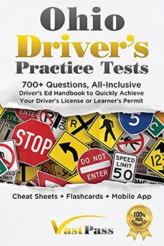 portada Ohio Driver'S Practice Tests: 700+ Questions, All-Inclusive Driver'S ed Handbook to Quickly Achieve Your Driver'S License or Learner'S Permit (Cheat Sheets + Digital Flashcards + Mobile App) (in English)