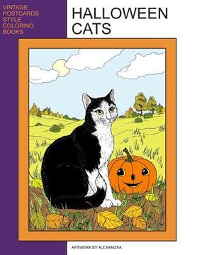 portada Halloween Cats: Coloring Book (en Inglés)