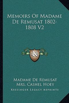 portada memoirs of madame de remusat 1802-1808 v2 (en Inglés)