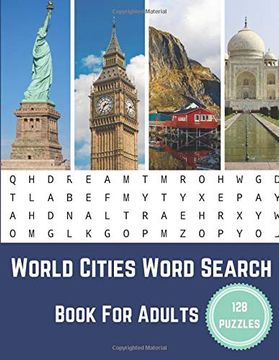 portada World Cities Word Search Book for Adults: Large Print Puzzle Book Gift With Solutions (en Inglés)