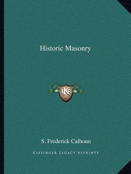 portada historic masonry (in English)