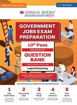 portada Oswaal Government Exams Question Bank 10th Pass Logical Reasoning for 2024 Exam (en Inglés)