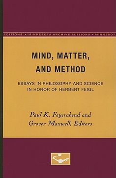 portada mind, matter, and method: essays in philosophy and science in honor of herbert feigl