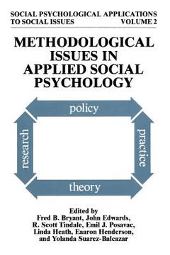 portada Methodological Issues in Applied Social Psychology (en Inglés)