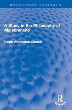 portada A Study in the Philosophy of Malebranche (in English)