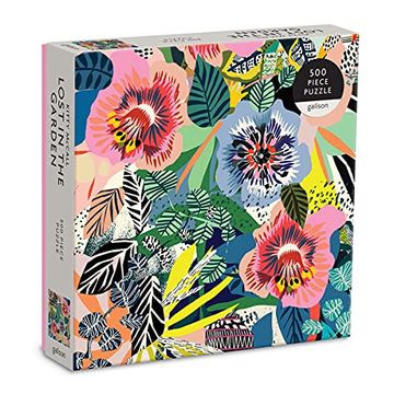 portada Galison Kitty Mccall Lost in the Garden 500 Piece Puzzle From Galison - 20" x 20" Jigsaw Puzzle, Bright Botanical Artwork, fun and Challenging Activity for Adults, Makes a Great Gift!