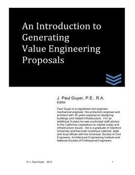 portada An Introduction to Generating Value Engineering Proposals (en Inglés)