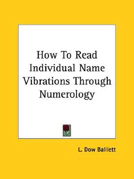 portada how to read individual name vibrations through numerology (en Inglés)