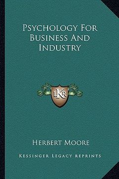 portada psychology for business and industry (in English)