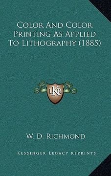 portada color and color printing as applied to lithography (1885)