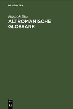 portada Altromanische Glossare (in German)
