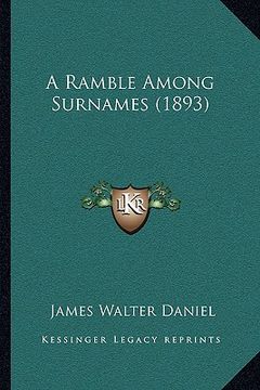 portada a ramble among surnames (1893) (en Inglés)