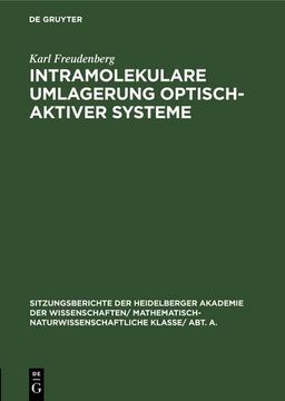 portada Intramolekulare Umlagerung Optisch-Aktiver Systeme (en Alemán)