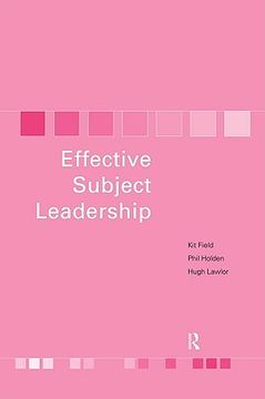 portada becoming an effective subject leader (en Inglés)