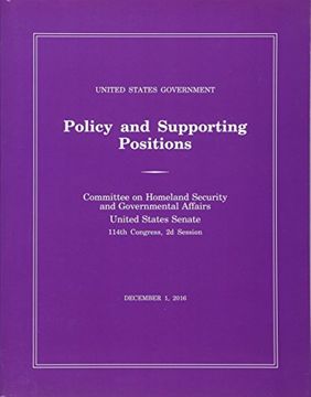 portada United States Government Policy and Supporting Positions (Plum Book) 2016