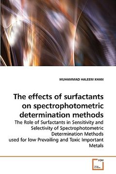 portada the effects of surfactants on spectrophotometric determination methods (en Inglés)