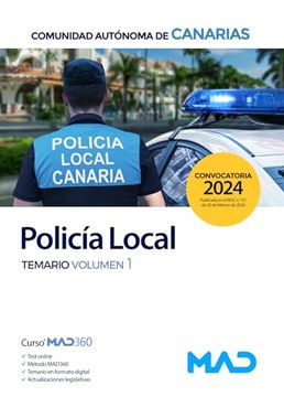 portada Policia Local de Canarias. Temario (Vol. 1)
