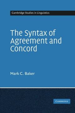portada The Syntax of Agreement and Concord Paperback (Cambridge Studies in Linguistics) (in English)