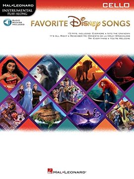 portada Favorite Disney Songs: Instrumental Play-Along for Cello (en Inglés)