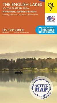 portada The English Lakes South-Eastern Area: Windermere, Kendal & Silverdale: Ol 7 (os Explorer Active) (en Inglés)