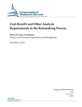portada Cost-Benefit and Other Analysis Requirements in the Rulemaking Process (CRS Reports)