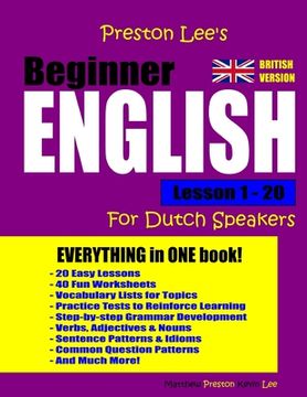 portada Preston Lee's Beginner English Lesson 1 - 20 For Dutch Speakers (British) (in English)