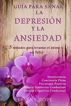 portada Guía Para Sanar la Depresión y la Ansiedad: 5 Métodos Para Levantar el Ánimo y Vivir en Bienestar y Felicidad (in Spanish)