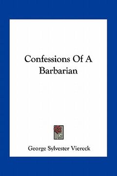portada confessions of a barbarian (en Inglés)