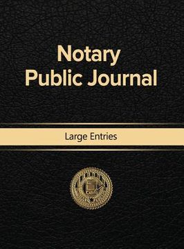 portada Notary Public Journal Large Entries (en Inglés)