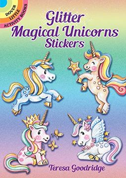 portada Glitter Magical Unicorns Stickers (Dover Little Activity Books Stickers) 
