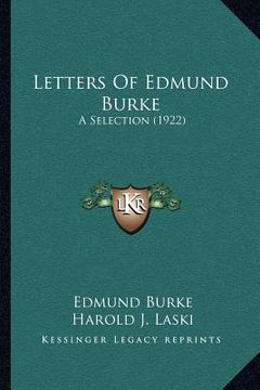 portada letters of edmund burke: a selection (1922) (en Inglés)