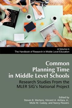 portada common planning time in middle level schools: research studies from the mler sig's national project (en Inglés)