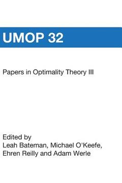 portada Papers in Optimality Theory III: University of Massachusetts Occasional Papers 32 (en Inglés)