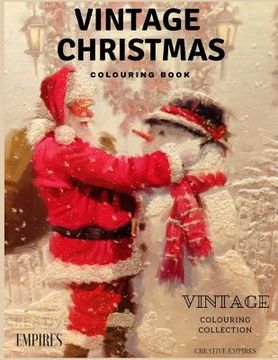 portada Vintage Christmas Colouring: Christmas Colouring Book with Vintage Pages for Adults and Children (en Inglés)
