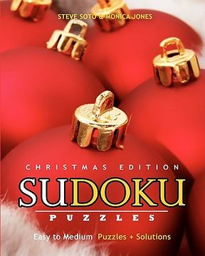 portada sudoku puzzles - christmas edition, easy to medium (en Inglés)