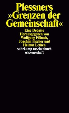 portada Plessners >Grenzen der Gemeinschaft< (in German)
