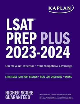 portada Lsat Prep Plus 2023: Strategies for Every Section + Real Lsat Questions + Online (Kaplan Test Prep) (libro en Inglés)