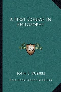 portada a first course in philosophy (en Inglés)