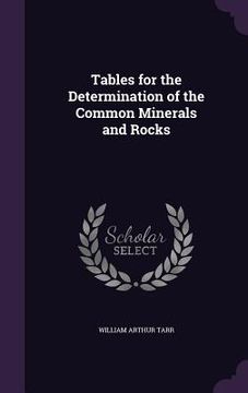 portada Tables for the Determination of the Common Minerals and Rocks (en Inglés)