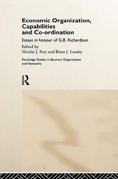 portada economic organization, capabilities and coordination: essays in honour of g.b. richardson (en Inglés)
