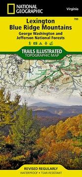 portada national geographic trails illustrated map lexington blue ridge mts (en Inglés)