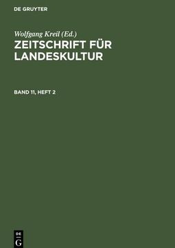 portada Zeitschrift für Landeskultur. Band 11, Heft 2 (in German)