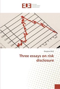 portada Three essays on risk disclosure