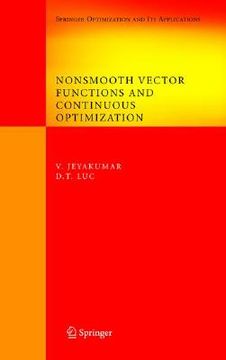 portada nonsmooth vector functions and continuous optimization (en Inglés)