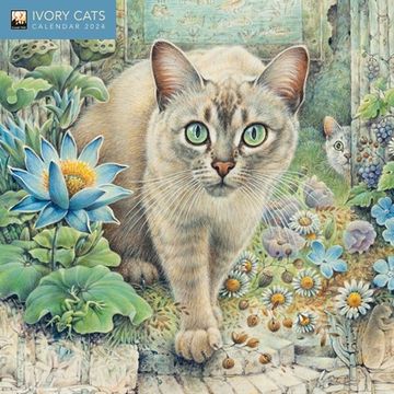 portada Ivory Cats by Lesley Anne Ivory Mini Wall Calendar 2024 (Art Calendar) (en Inglés)