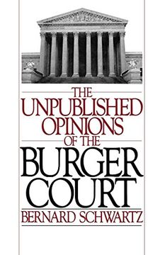 portada The Unpublished Opinions of the Burger Court (in English)